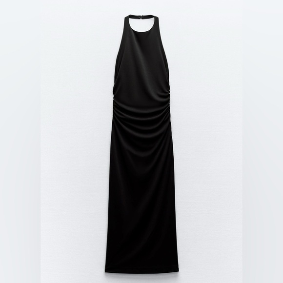 ZARA OPEN BACK HALTER DRESS SIZE L - Picture 5 of 14